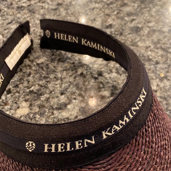 Helen Kaminski Dark Brown Raffia Bianca Visor - Picture 3 of 8